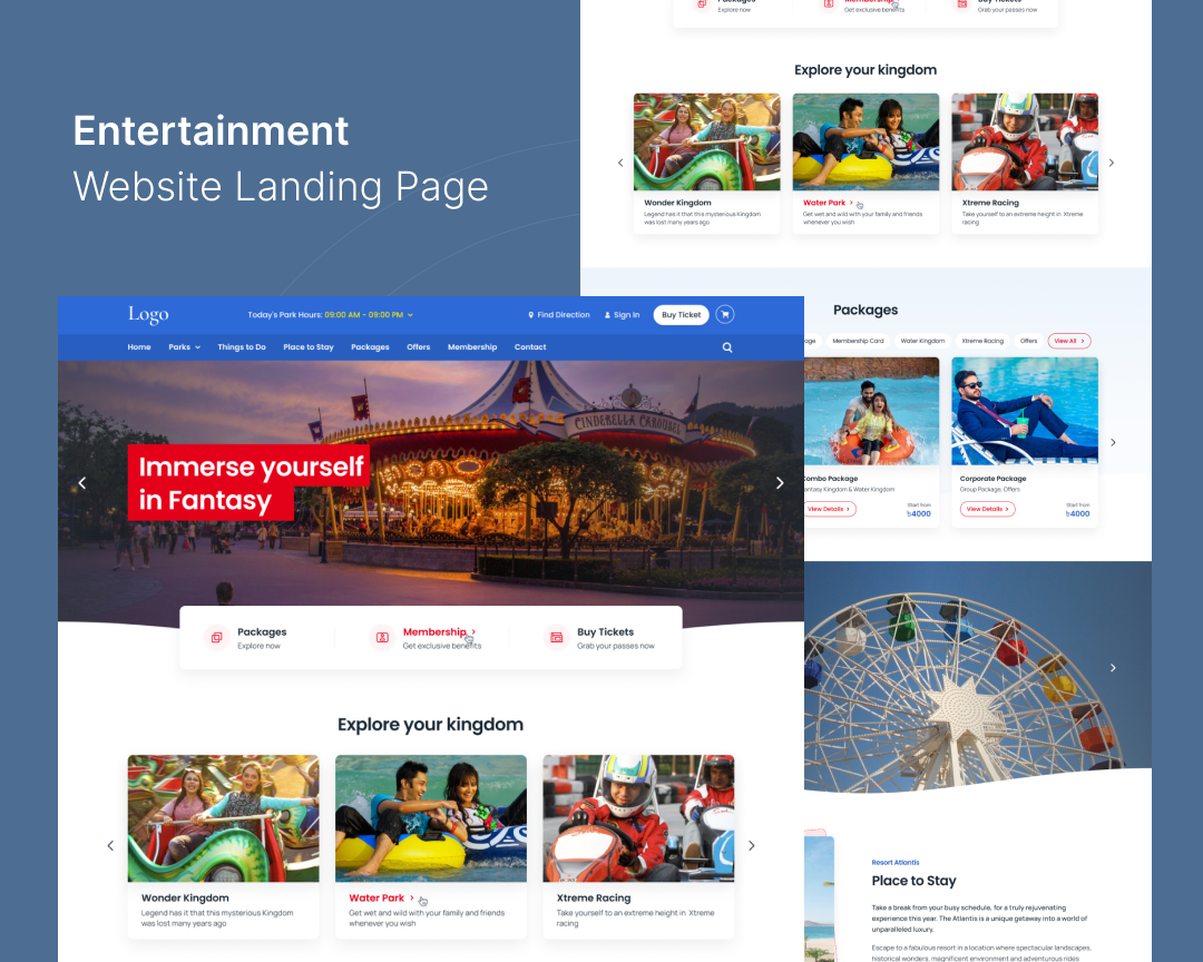 Entertainment website template