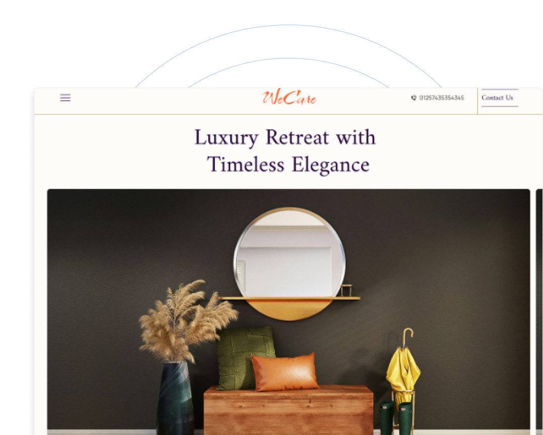 Wecare Elegant hotel website template