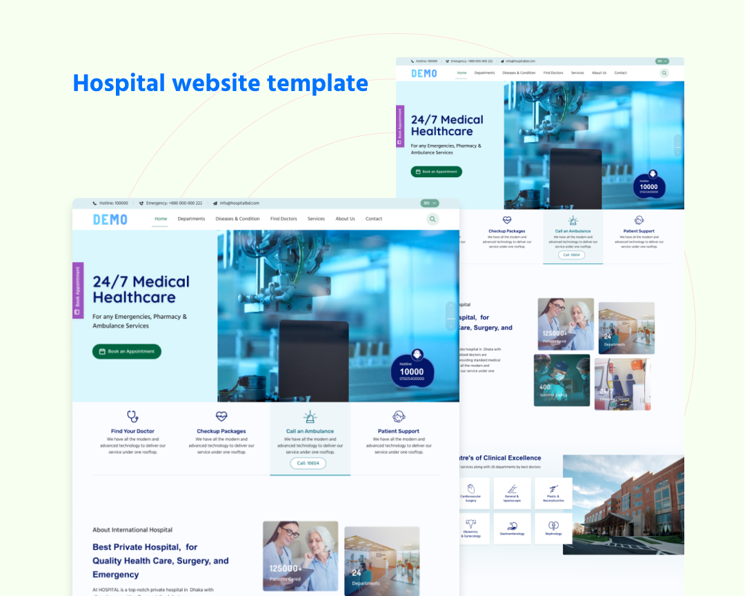 Hospital  Website Landing Page