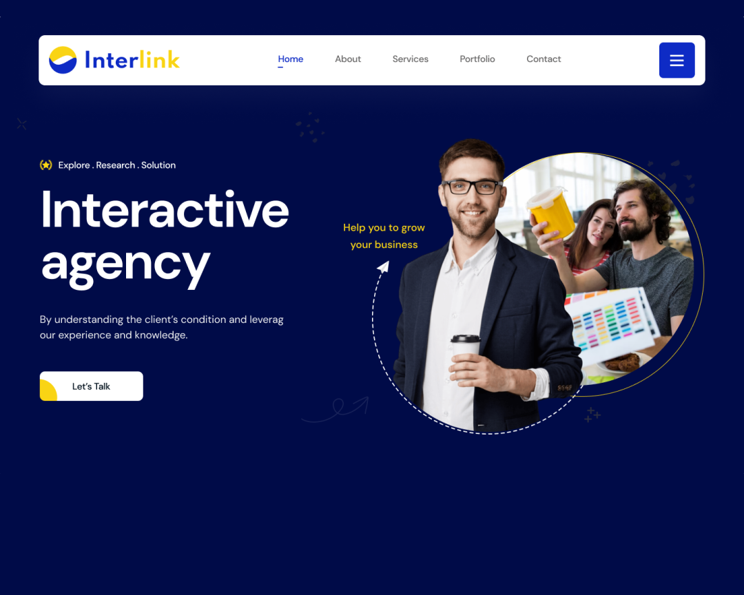 Interlink design portfolio figma template